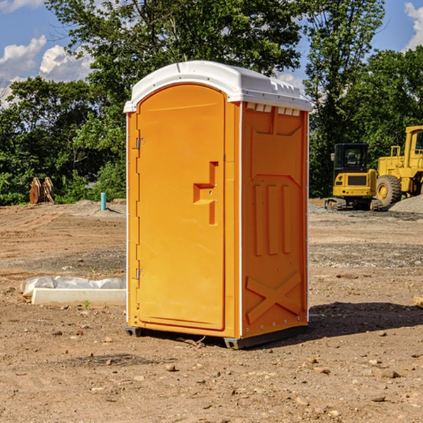 how often are the porta potties cleaned and serviced during a rental period in Sharon Center OH